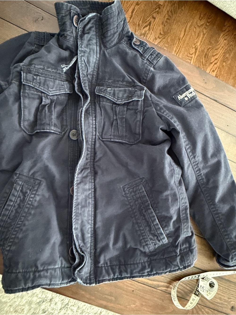 Abercrombie & Fitch Men's Dark Navy Military Field Jacket